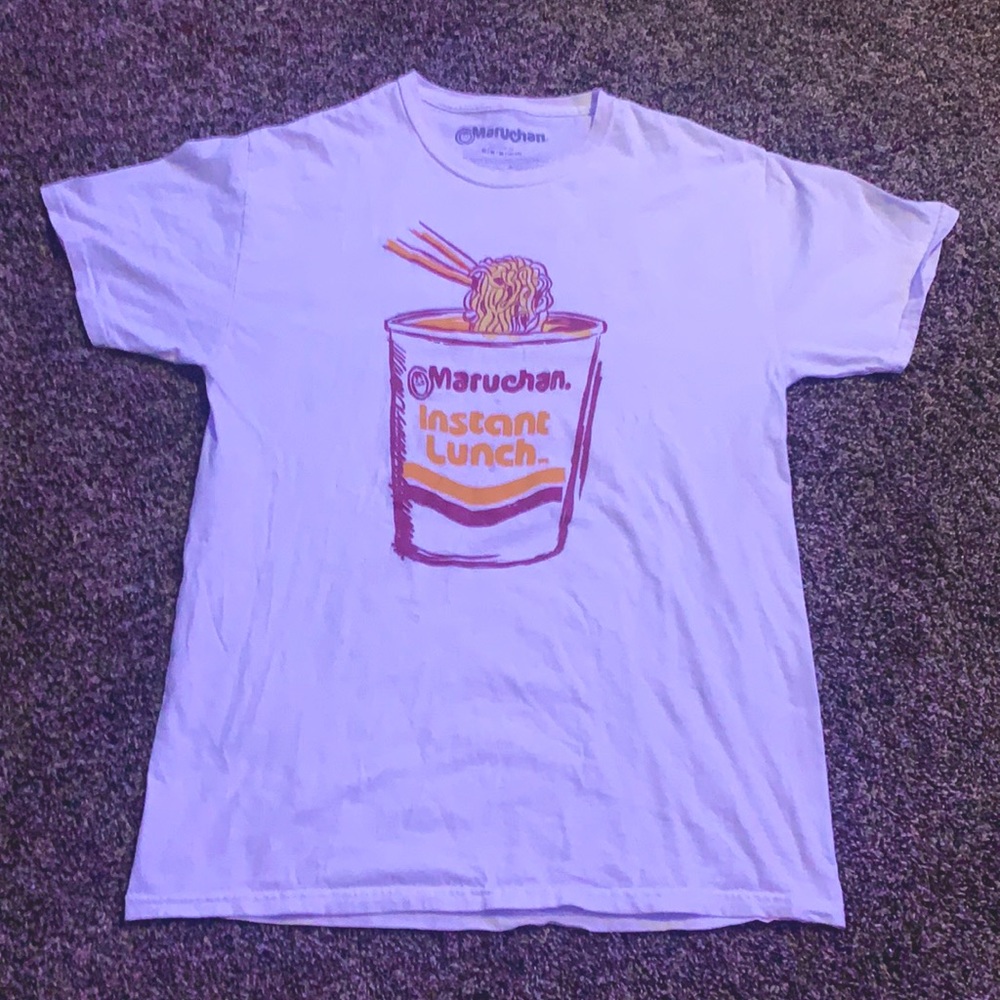 White Ramen Themed tshirt, Medium